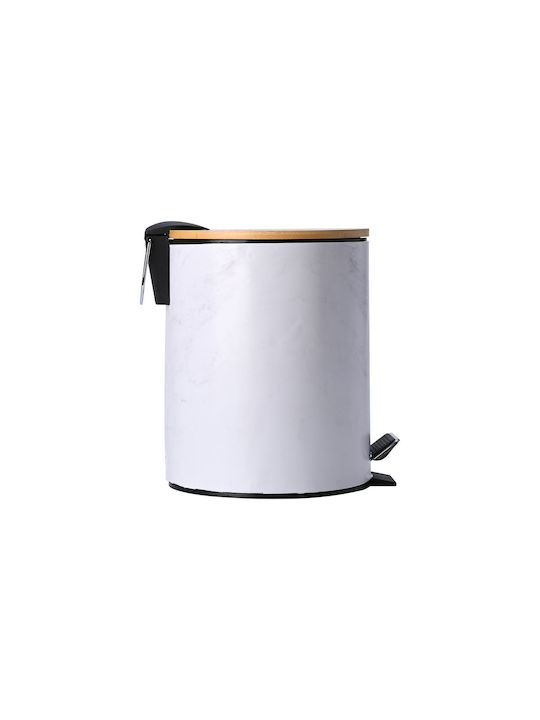 Marble 02-22020 Plastic Bathroom Bin Soft Close 5lt White