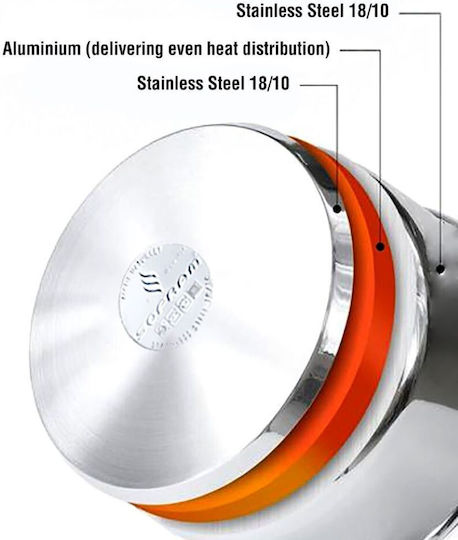 Sofram Βαθιά Ανοξείδωτη Κατσαρόλα 11.7lt / 30cm