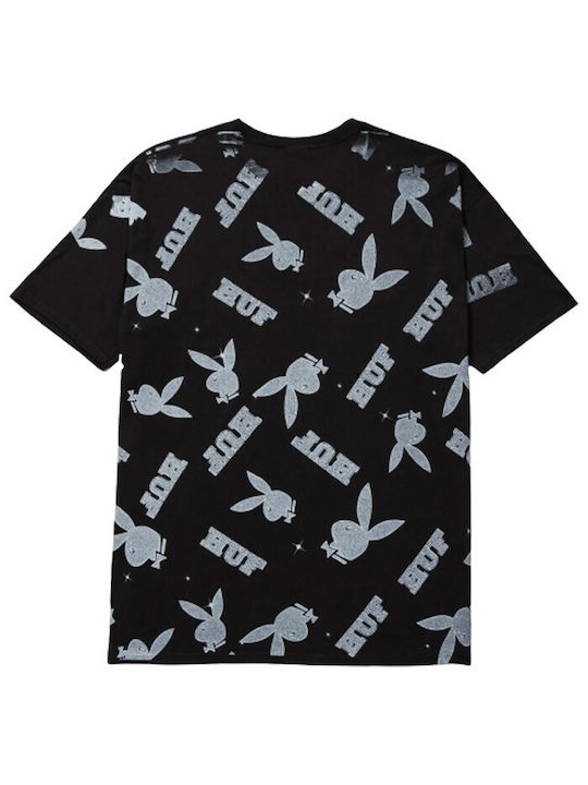 HUF Playboy Herren T-Shirt Kurzarm Black