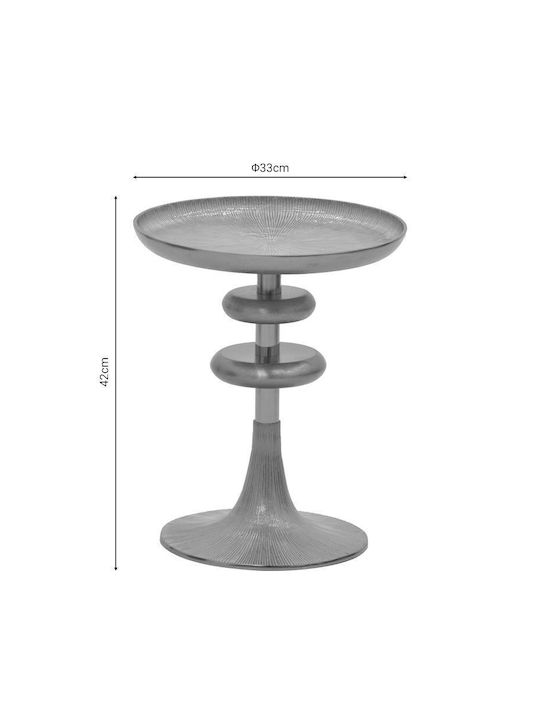 Rundes Beistelltisch Trego I Metall Gold-Weiß M33xL33xH42cm