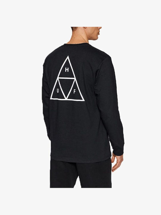 HUF Triple Triangle T-shirt Bărbătesc cu Mânecă Scurtă Black