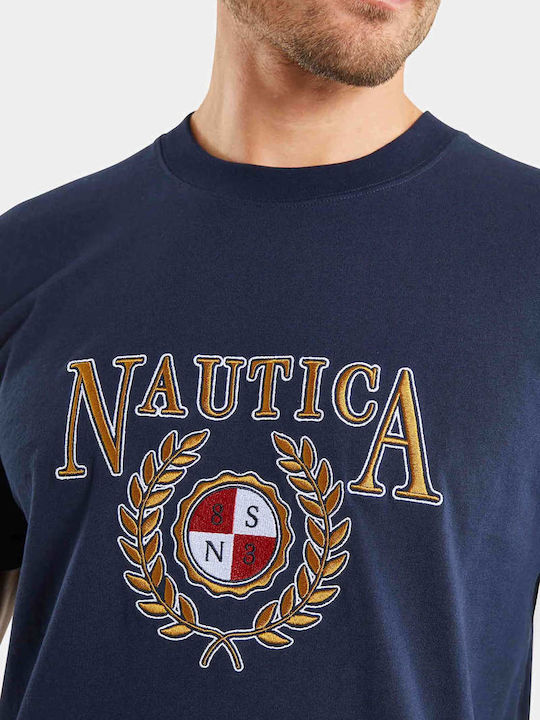 Nautica Ανδρικό T-shirt Κοντομάνικο Μπλε Σκούρο