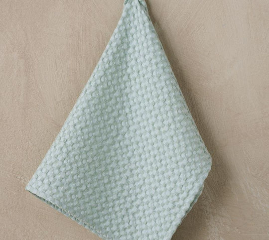 Kentia Waffle Lavare Handtuch aus 100% Baumwolle in Grün Farbe 40x60cm