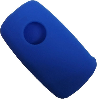 Car Key Cover Case made of with 2 Buttons for VW / Seat / Skoda in Blue Color