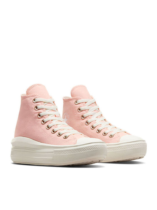 Chuck Taylor All Star Move Flatforms Boots Soft Peach / White / Egret
