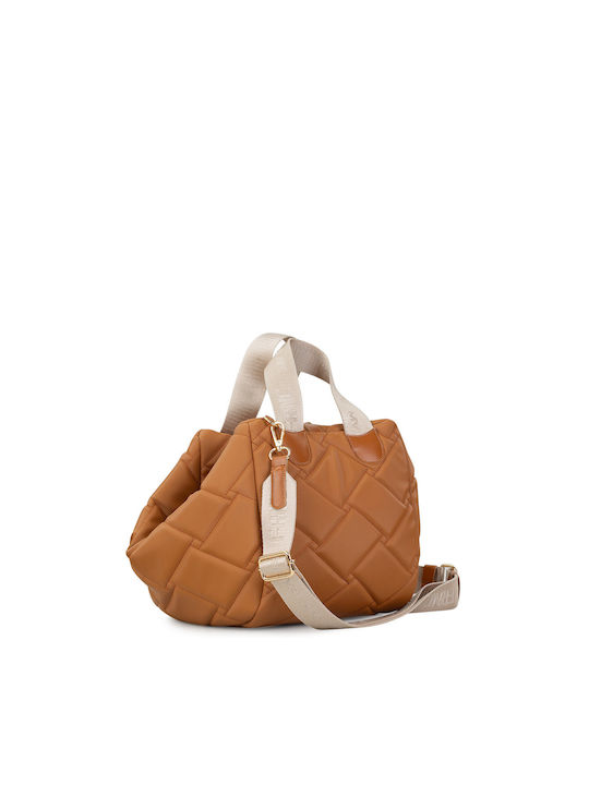 FRNC Damen Tasche Shopper Tabac Braun