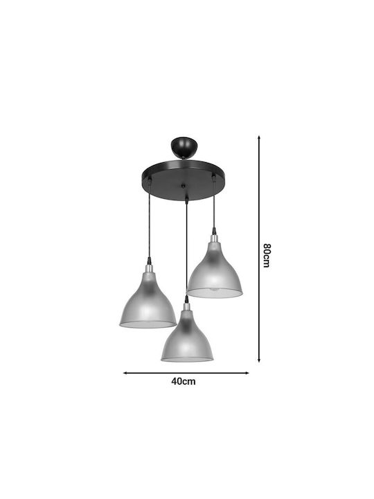 Pakketo Orazio Κρεμαστό Φωτιστικό Μελί με Ντουί E27 36x36x80εκ.