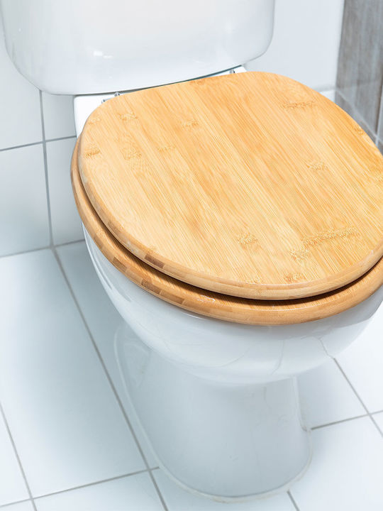 Estia Wooden Toilet Seat Brown Essentials 43cm