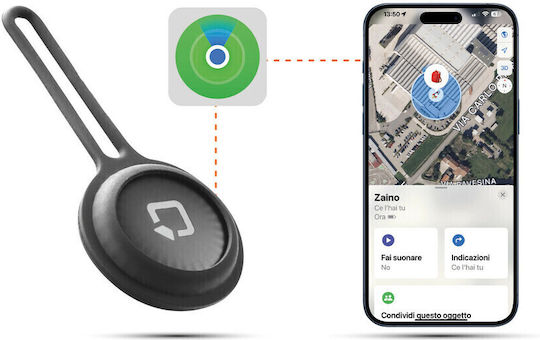 Lampa Opti Tag Apple Find My Μαύρο