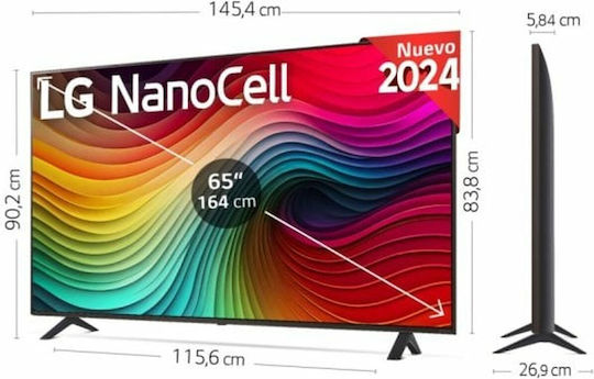 LG Smart Television 65" 4K UHD LED NanoCell NANO82 HDR (2024)