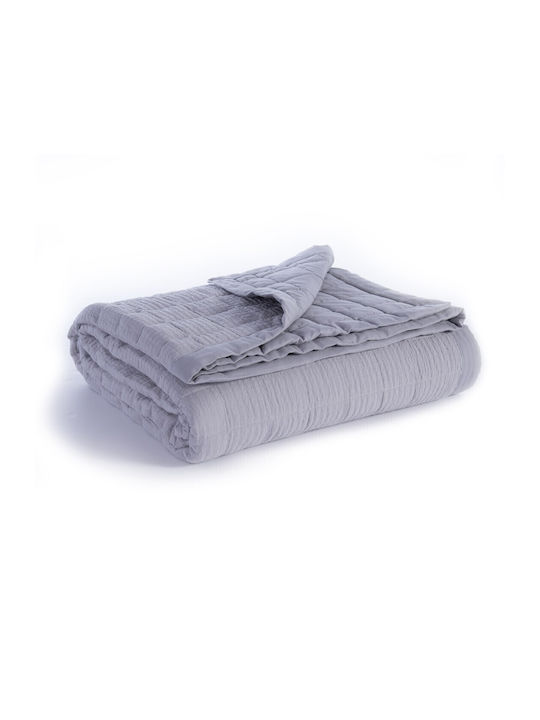 Nef-Nef Homeware Olympia Κουβερλί Υπέρδιπλο Βαμβακερό Grey 230x240cm