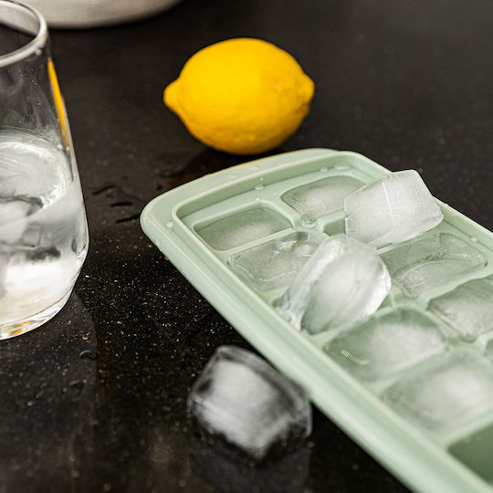 Estia Ice Tray Rectangular Plastic 14 Slots with Lid Pink 01-15046
