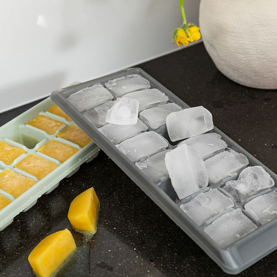 Plastic Ice Cube Tray 16 Slots Mint Green