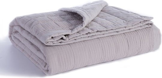 Nef-Nef Homeware Olympia Κουβερλί Υπέρδιπλο Βαμβακερό Grey 230x240cm