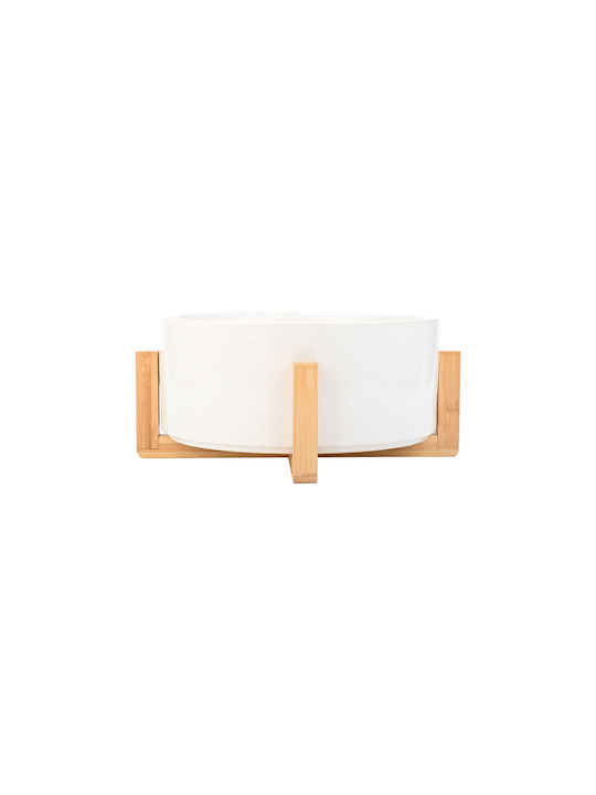 Estia Bamboo Essentials Wooden Salad Bowl White 27x27x11cm