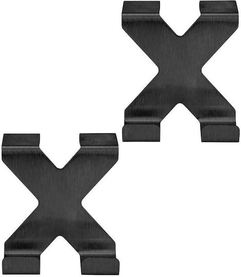 Estia Cremastă de Ușă 2 Locuri Metalică 7x5.5x12cm 2 Bucăți