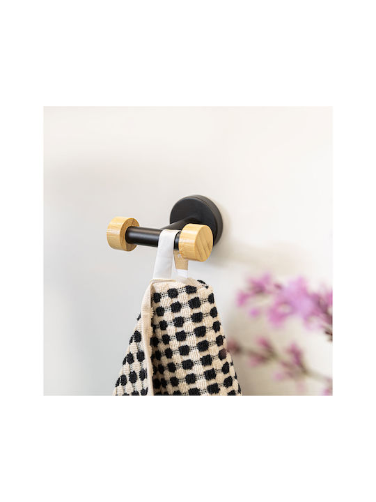 Estia Double Wall-Mounted Bathroom Hook Black