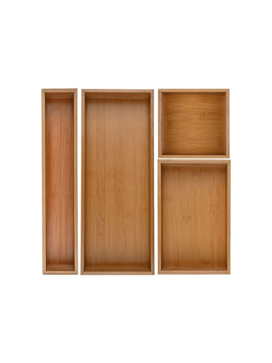 Estia Bamboo Essentials Разделители за чекмеджета Дърво в Бежов Цвят 38x8x7см