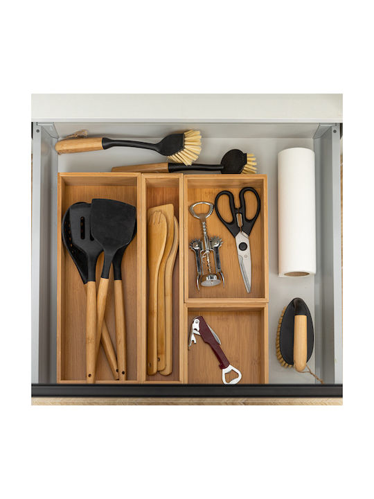 Estia Bamboo Essentials Кухненски организатор на стелажи Дърво в Бежов Цвят 38x15x7см