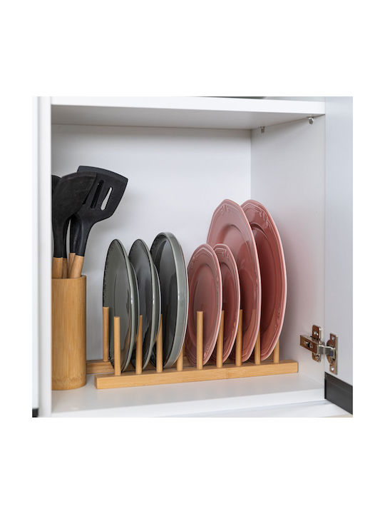 Estia Bamboo Essentials Πιατοθήκη Ντουλαπιού Ξύλινη σε Καφέ Χρώμα
