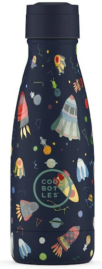 Cool Bottles Sticlă pentru copii Termos NBA Oțel Inoxidabil cu Pai Space Rockets 260ml