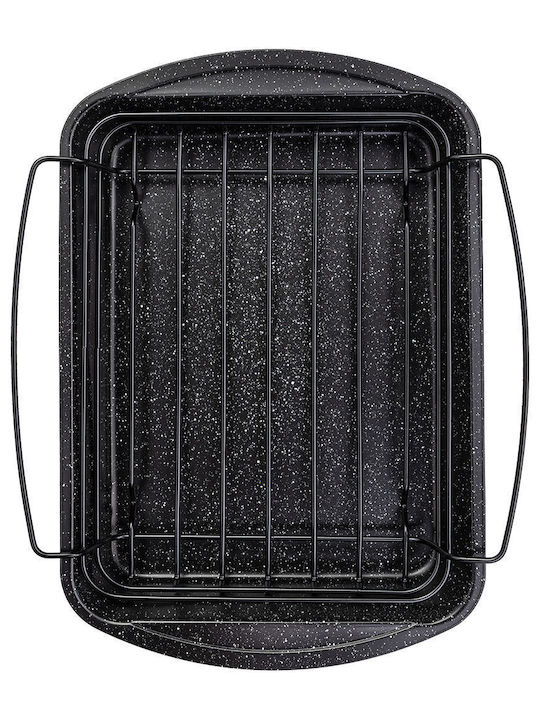 Homely Magma Rectangular Aluminum Baking Pan with Stone Interior Coating 30x45.5cm