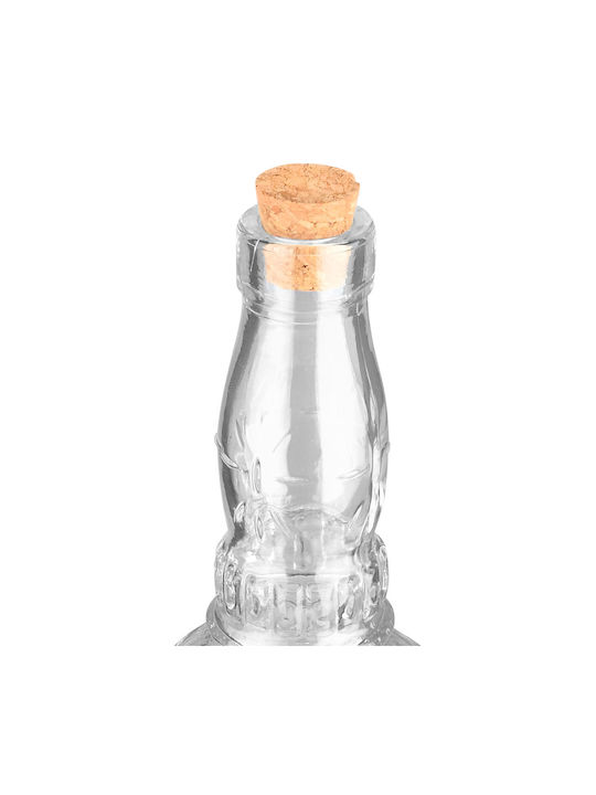 Estia Bottle Water Glass with Cork Transparent 720ml