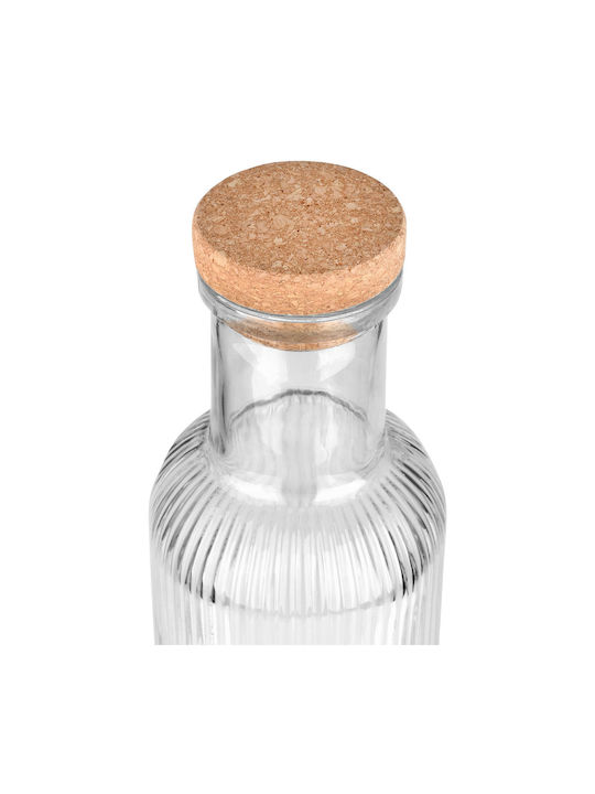 Estia Bottle Water Glass with Cork Transparent 1000ml