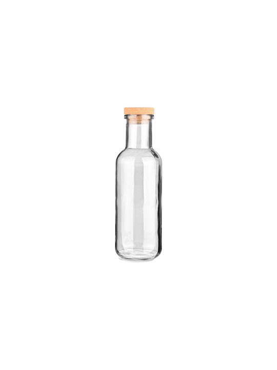 Estia Bottle Water Glass with Cork Transparent 1000ml