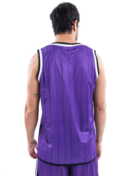 District75 Men's Sleeveless Blouse Purple