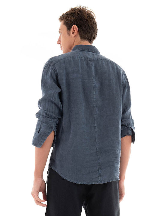 Dirty Laundry Men's Shirt Linen navy