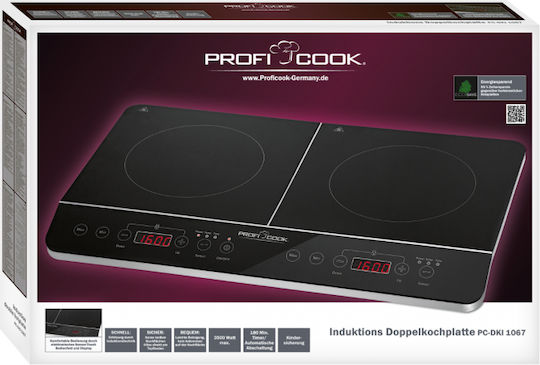 Profi Cook PC-DKI 1067 Countertop Induction Double Burner Black