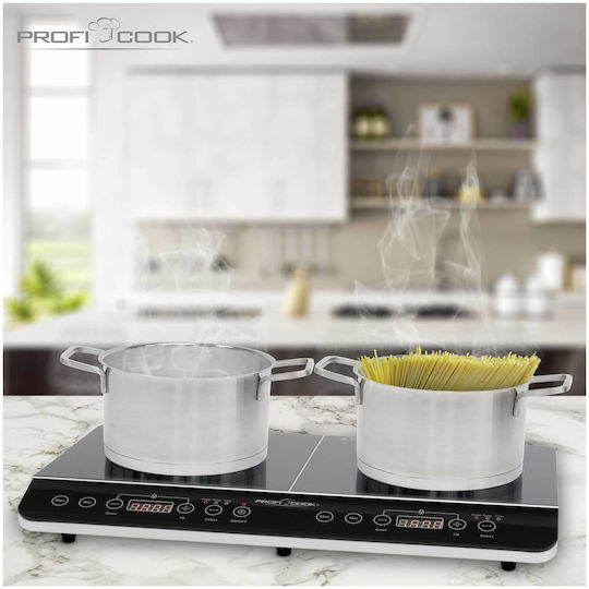 Profi Cook PC-DKI 1067 Countertop Induction Double Burner Black