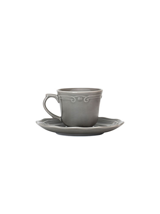 Estia Athénée Cup Coffee Porcelain Gray 100ml