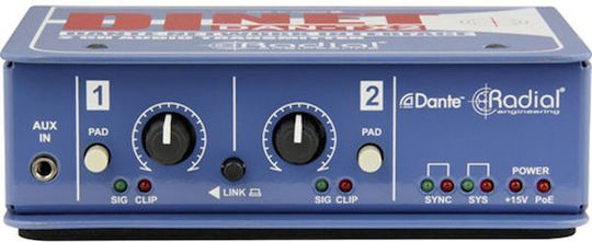 Radial DAN-TX2 Παθητικό DI Box 2 Καναλιών με Τροφοδοσία Ρεύματος