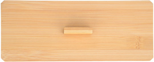 Bamboo Rectangular Storage And Organization Box 23.3x9.4x8.8cm With Lid