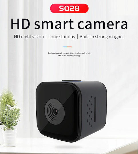 SQ28 Action Camera Full HD (1080p) Λήψης 360° Υποβρύχια (με Θήκη) Μαύρη