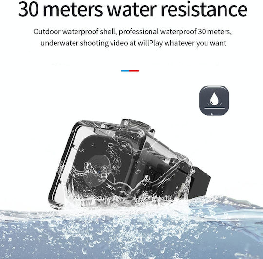 SQ28 Action Camera Full HD (1080p) Λήψης 360° Υποβρύχια (με Θήκη) Μαύρη