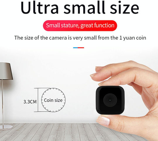 SQ28 Action Camera Full HD (1080p) Λήψης 360° Υποβρύχια (με Θήκη) Μαύρη
