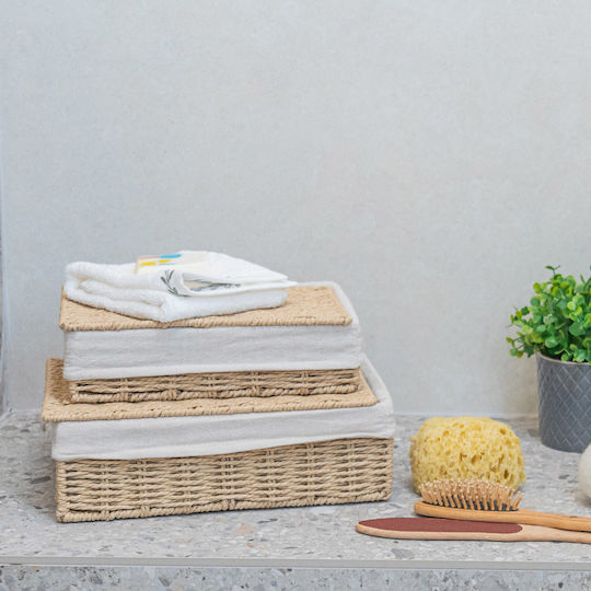 Estia Botanica Wooden Storage Box with Lid Beige 32x24x12cm 1pcs