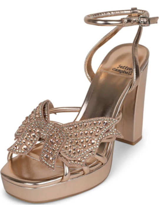 Fantasies Leather Sandals Gold