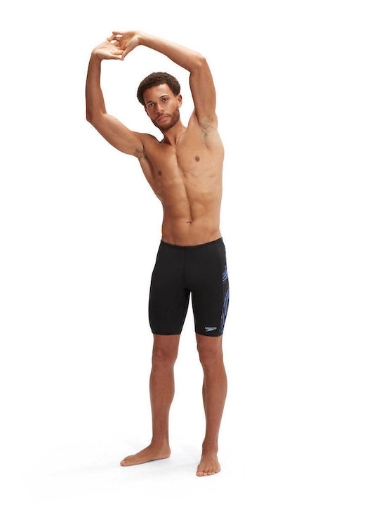 Speedo Men's Racing Jammer Swimsuit Black