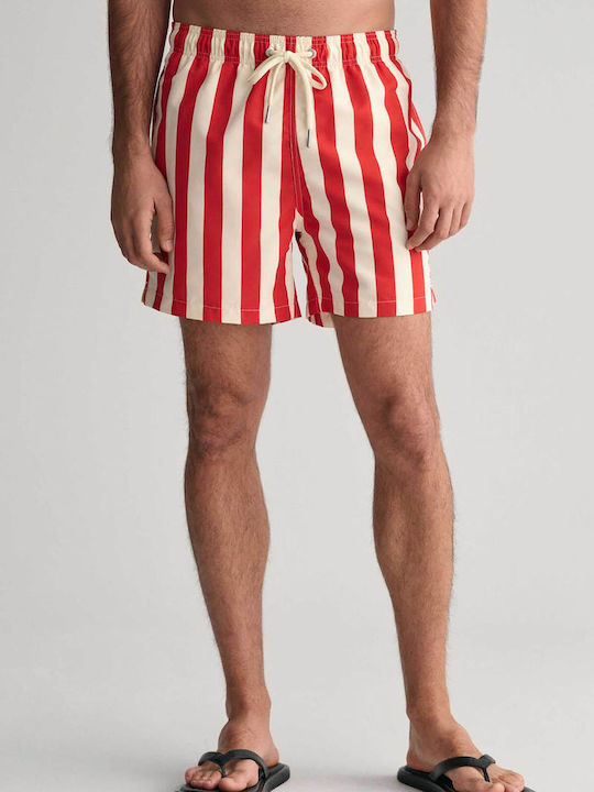 Gant Men's Swimwear Shorts red Striped