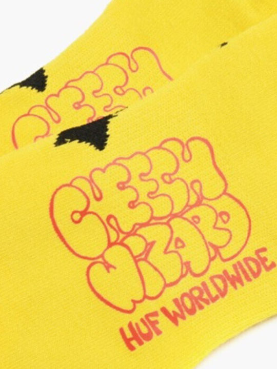HUF Bode Cheech Wizard Bărbați Șosete Uni Yellow 1Pachet