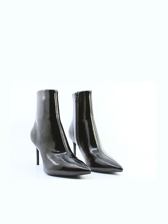 Jeffrey Campbell Leather Women's Ankle Boots with High Heel Black