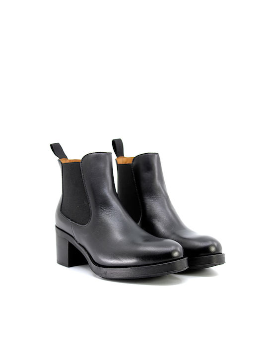 Frau Leather Women's Chelsea Boots with Medium Heel Black