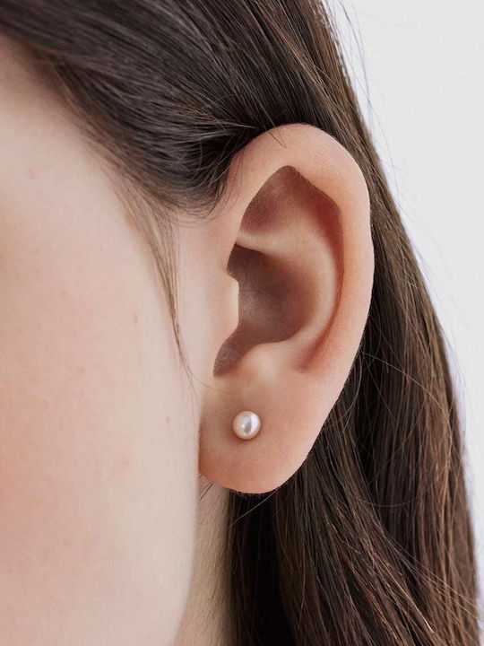 Tous Silueta Earrings made of Silver with Pearls