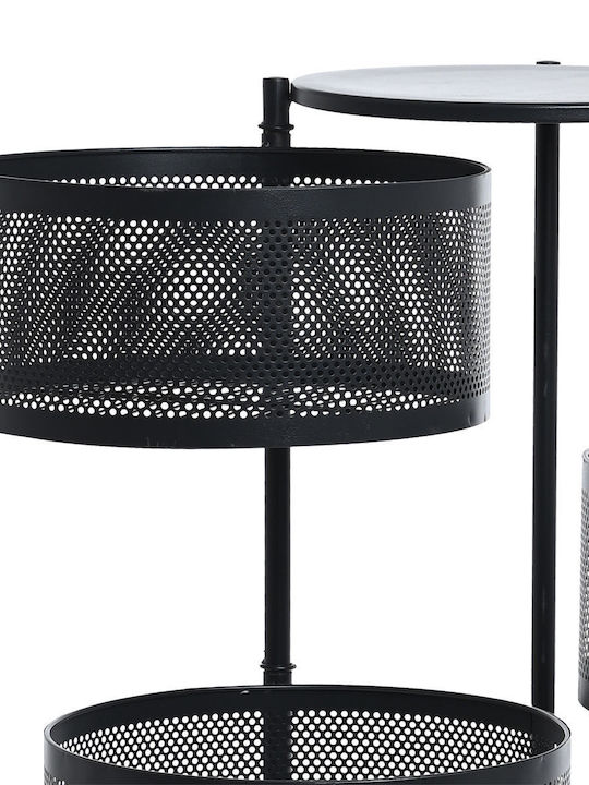 Estia Metallic Kitchen Rack 5 Tiers Black 33x33x75cm