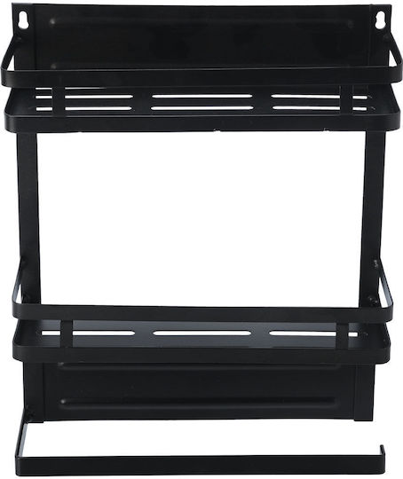 Estia Wall Mounted Metallic Black Roll Dispenser 30x11x37cm 02-18153