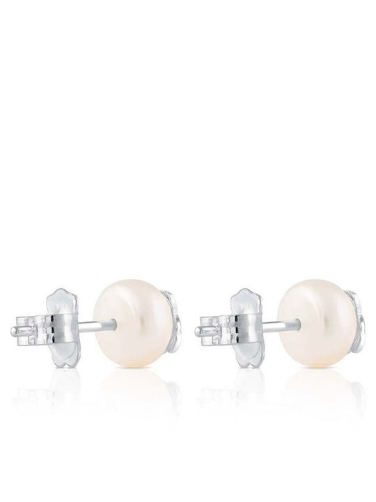 Tous Icon Pearl Σκουλαρίκια από Ασήμι με Πέρλες